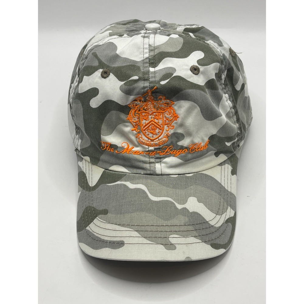 NWOT Mar-a-Lago Club Ahead Adjustable Golf Cap Cotton Crest Donald Trump Camo‎